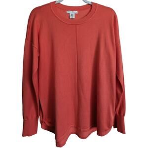 Max Studio Coral Sweater Women's Medium Rayon Nylon Crew Neck Long Sleeve Casual